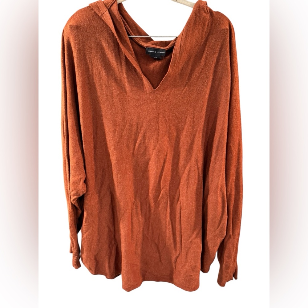 Adrienne Vittadini Burnt Orange V-Neck Top